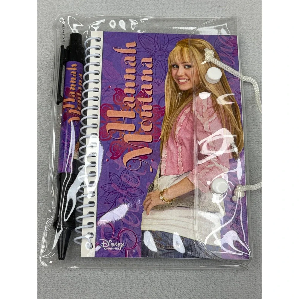 NEW Vintage Disney Hannah Montana Notebook Y2K Stationery Set with Pen